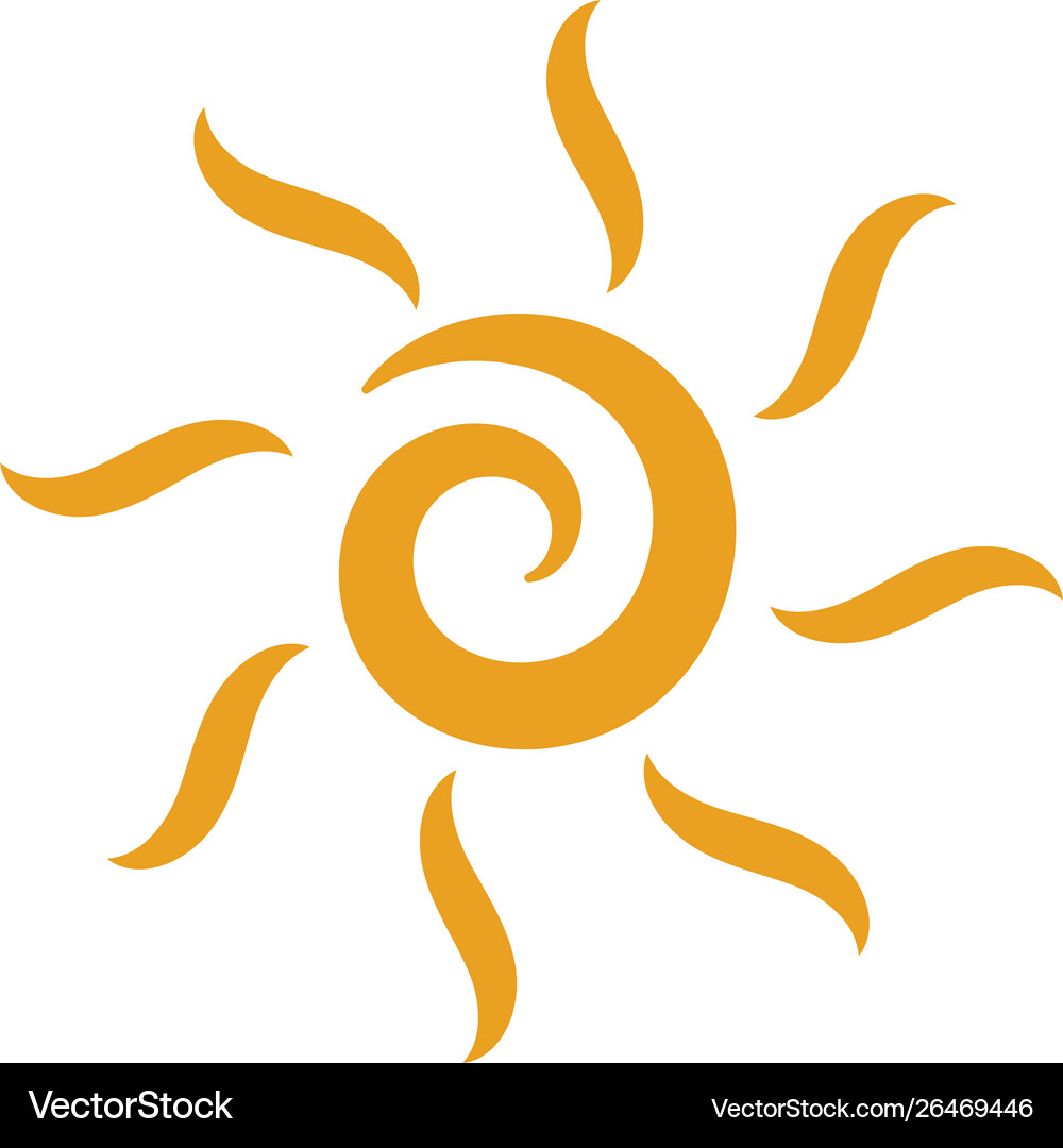 Sun logo icon Royalty Free Vector Image - VectorStock