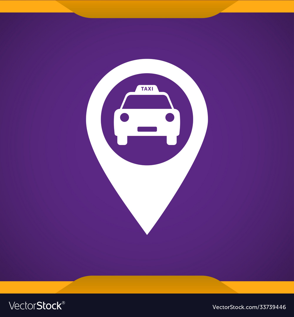 Taxi map pointer icon for web and mobile