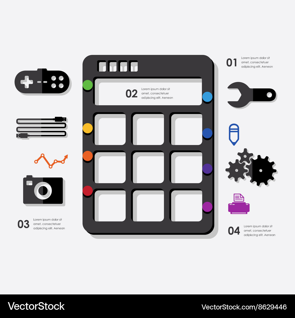 Technology infographic Royalty Free Vector Image