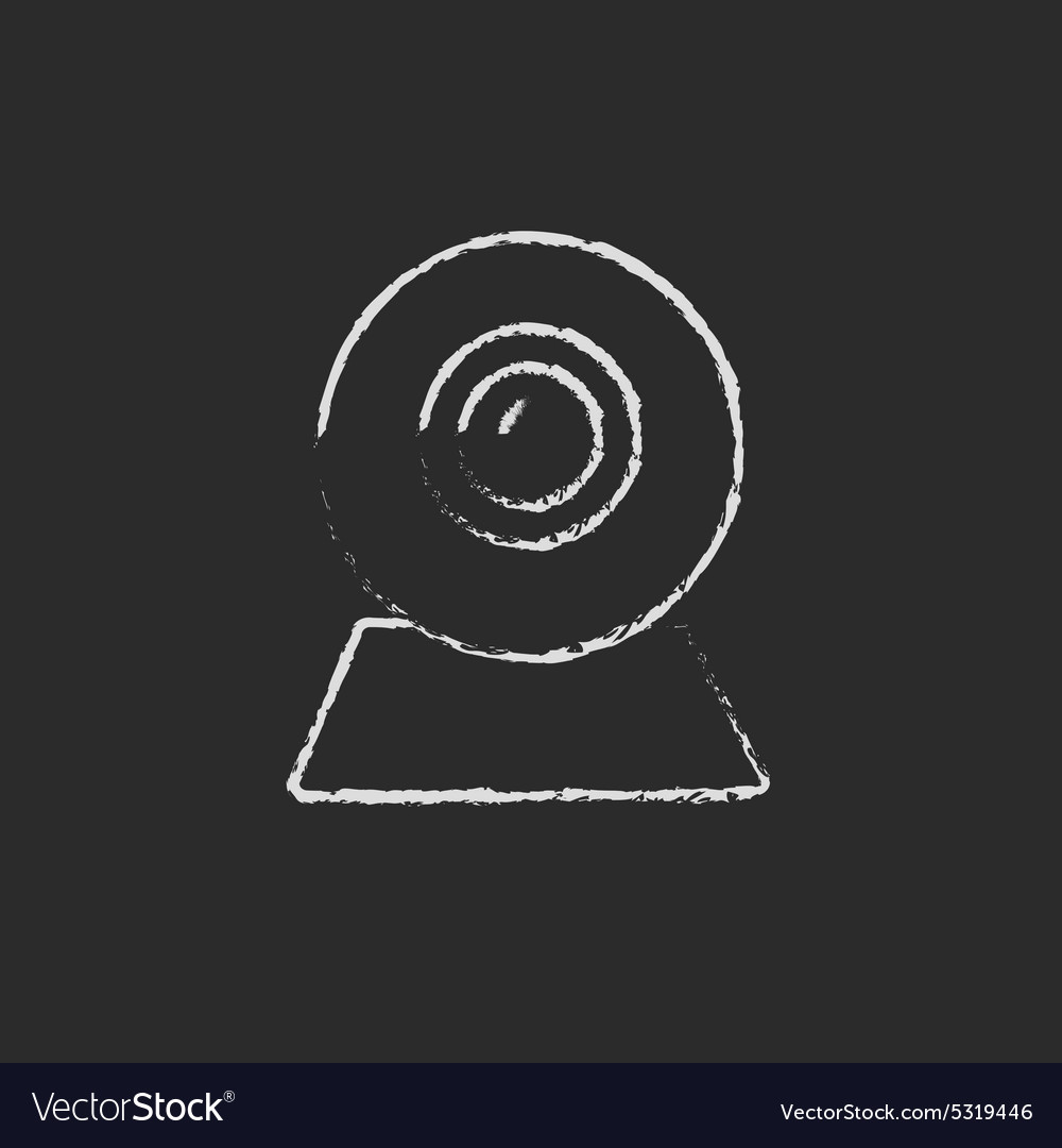 Web camera drawn in chalk