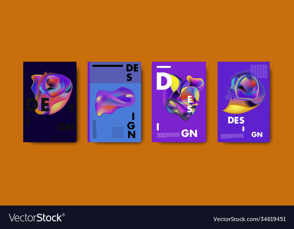 Abstract colorful liquid and fluid pattern Vector Image Abstract colorful liquid and fluid pattern