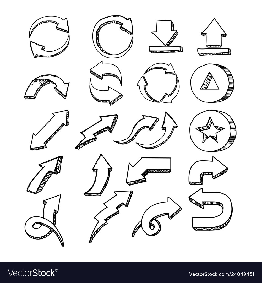 Arrows vector image Arrows