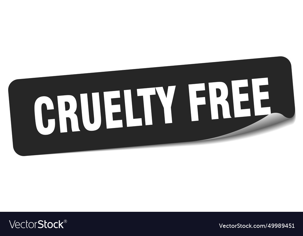 Cruelty free sticker label Royalty Free Vector Image