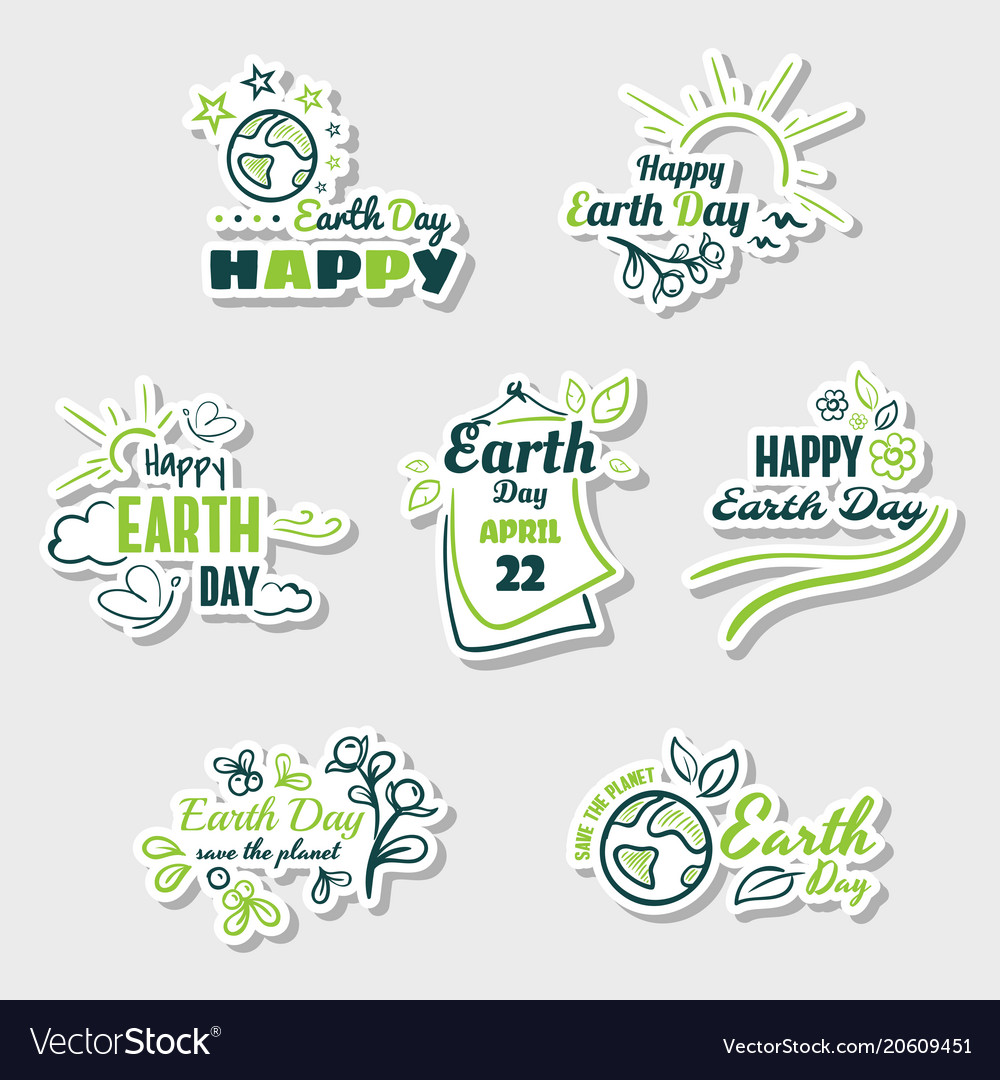 Earth Day Stickers - Green Collection