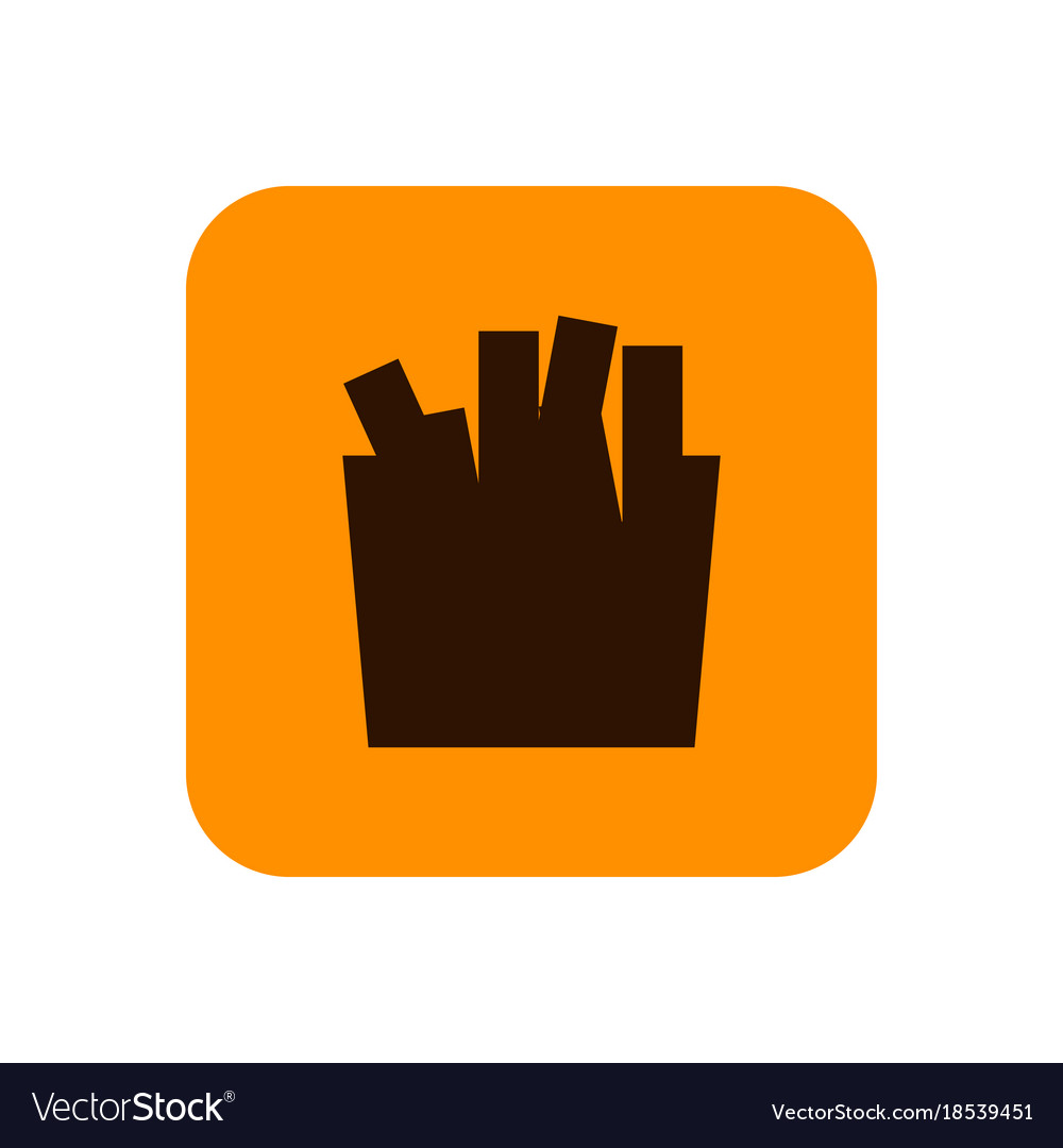 Fast food fries flache Silhouette-Symbol oder Objekt