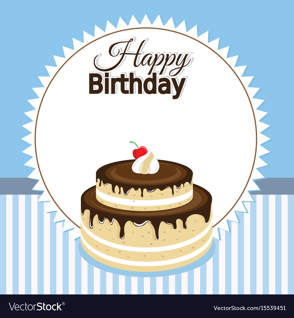 Happy birthday invitation Royalty Free Vector Image