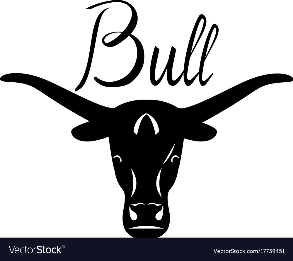 Logo head of a bull icon buffalo