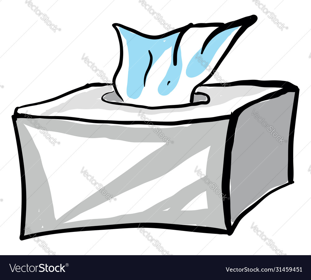 Napkin in box on white background Royalty Free Vector Image