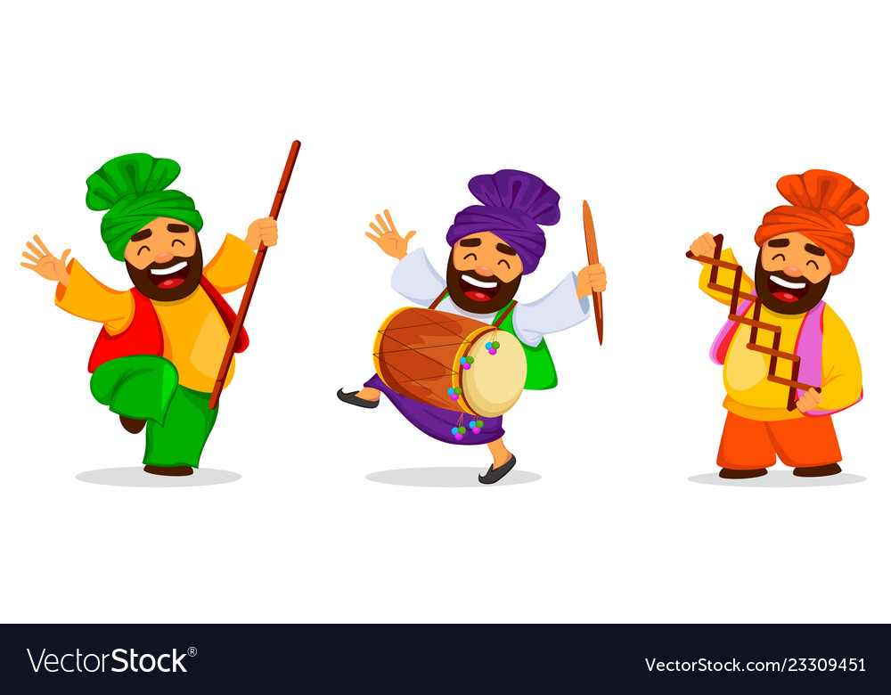 Popular winter punjabi folk festival lohri Vector Image Popular winter punjabi folk festival lohri Vector Image