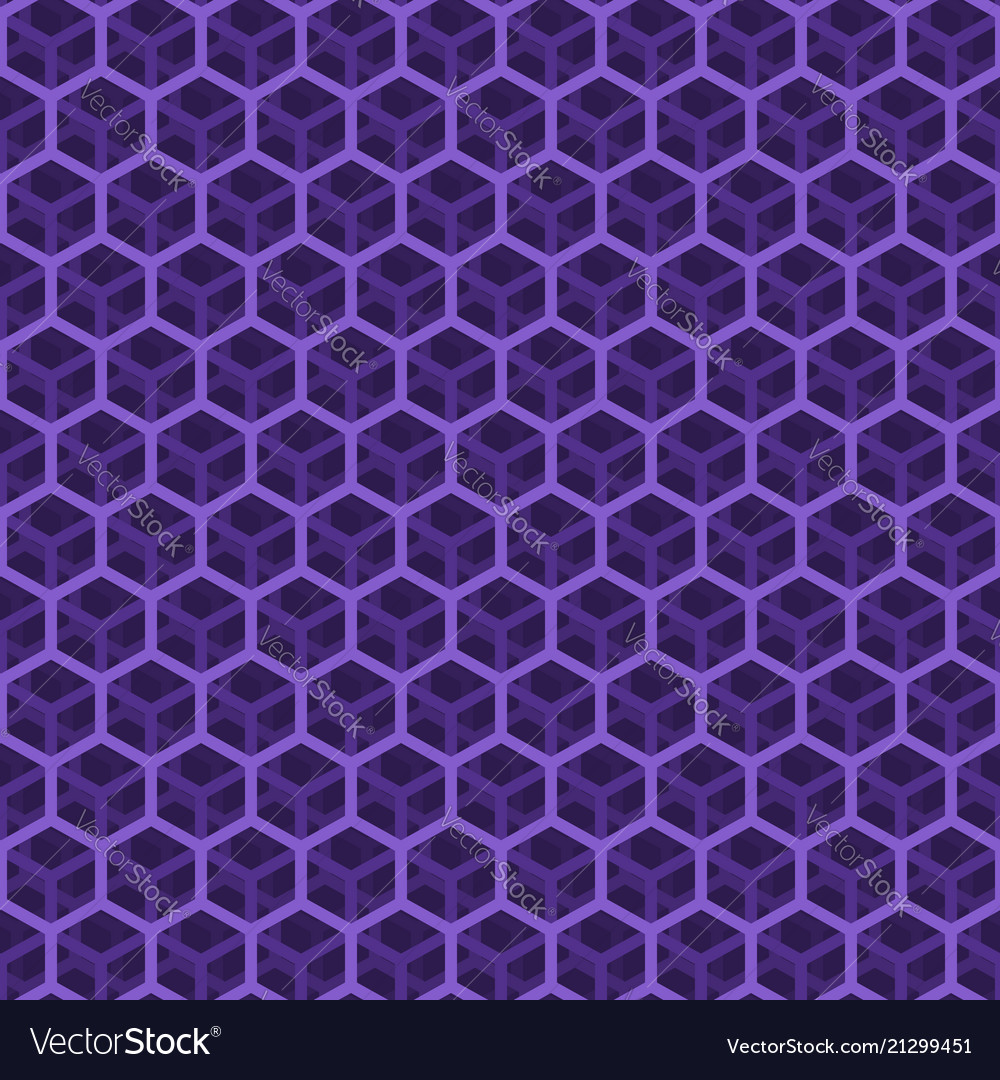 Purple Cube Seamless Pattern