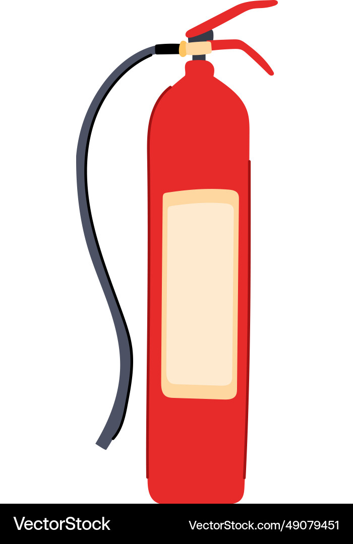 Safety fire extinguisher cartoon Royalty Free Vector Image