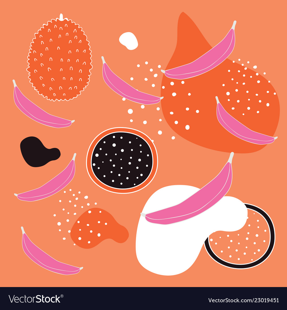 Seamless background pattern with tropical fresh