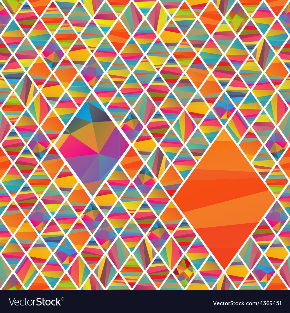 Seamless pattern with colorful rhombus
