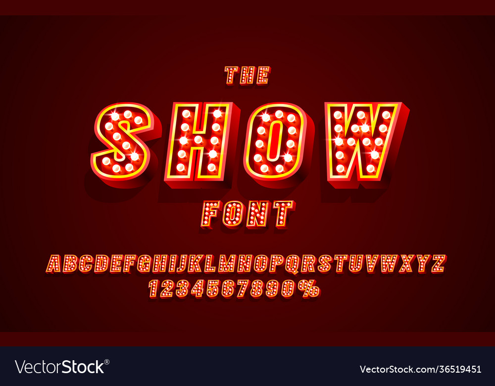 Show font set collection letters and numbers vector image Show font set collection letters and numbers