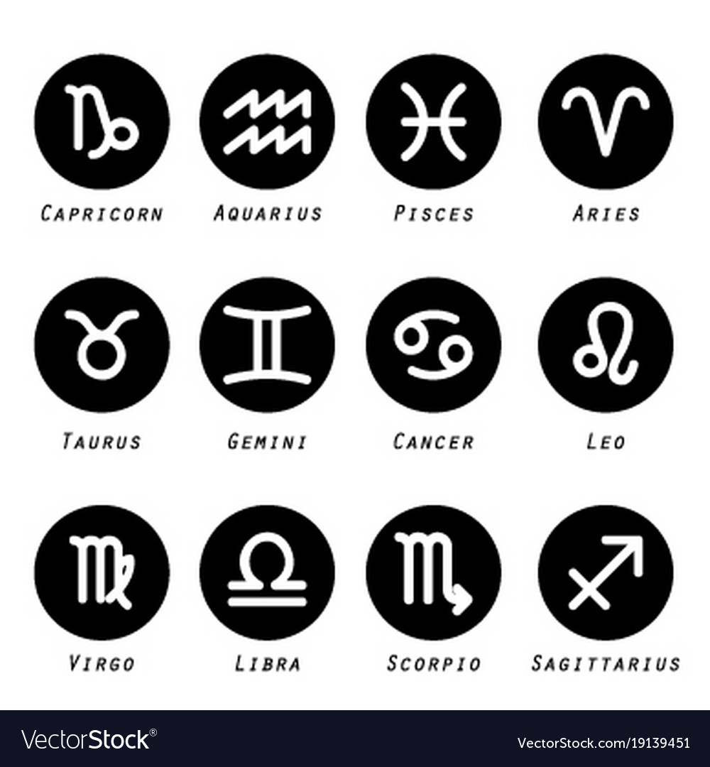 Zodiac Sign Outline Collection