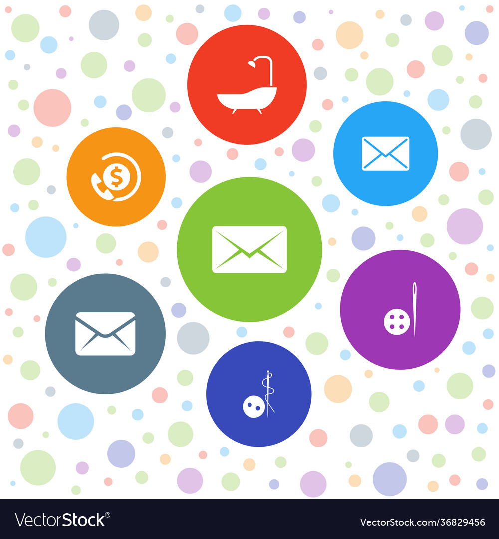 7 buttons icons