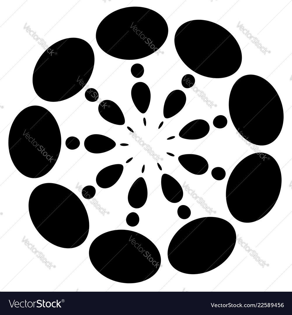 Abstract circular dotted element vector image Abstract circular dotted element