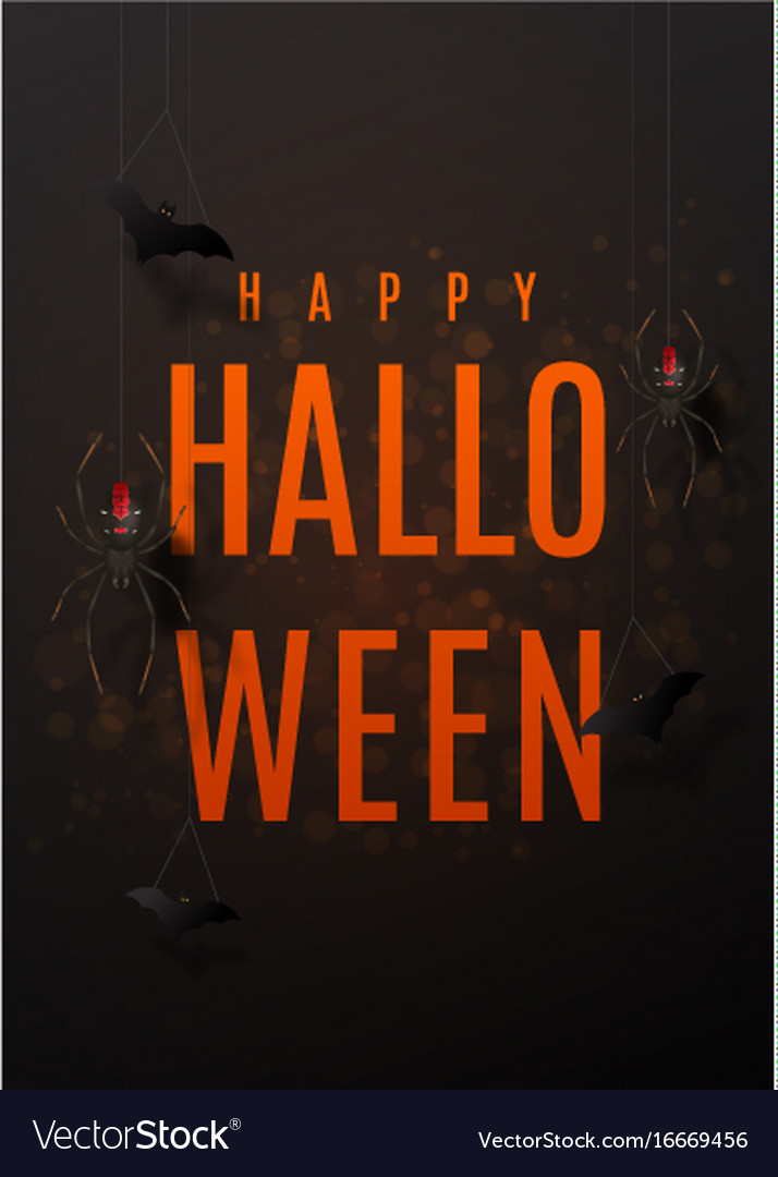 Beautiful black greeting poster for halloween