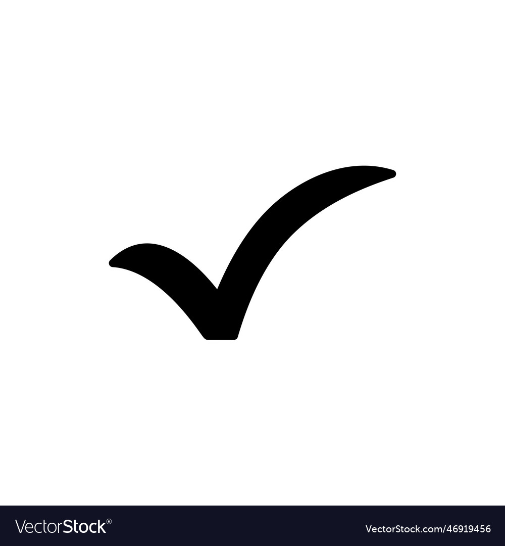Check icon mark list button vector image Check icon mark list button