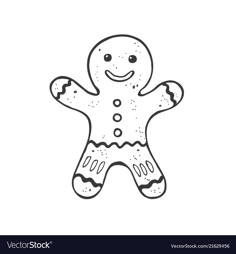 Пряничный человечек эскиз
