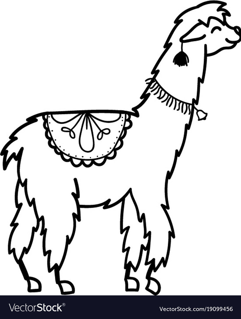 Cute character lama