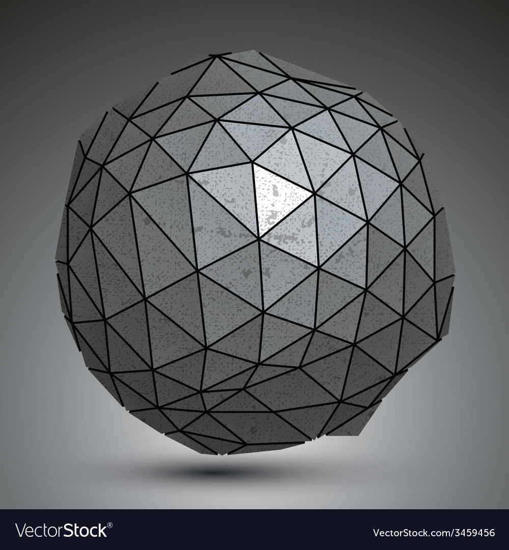 Distorted metallic dimensional abstract object