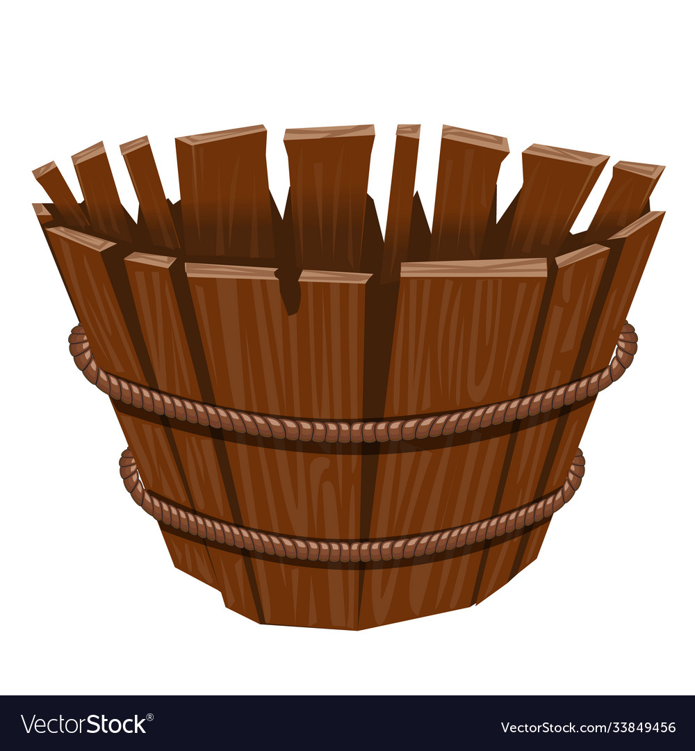 Empty basket isolated on white background Vector Image