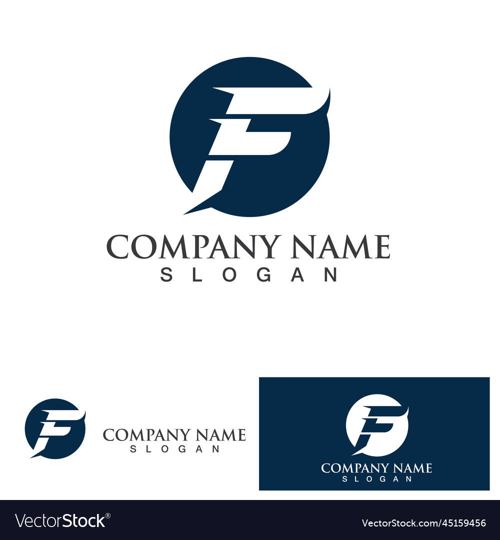 F letter icon Royalty Free Vector Image - VectorStock