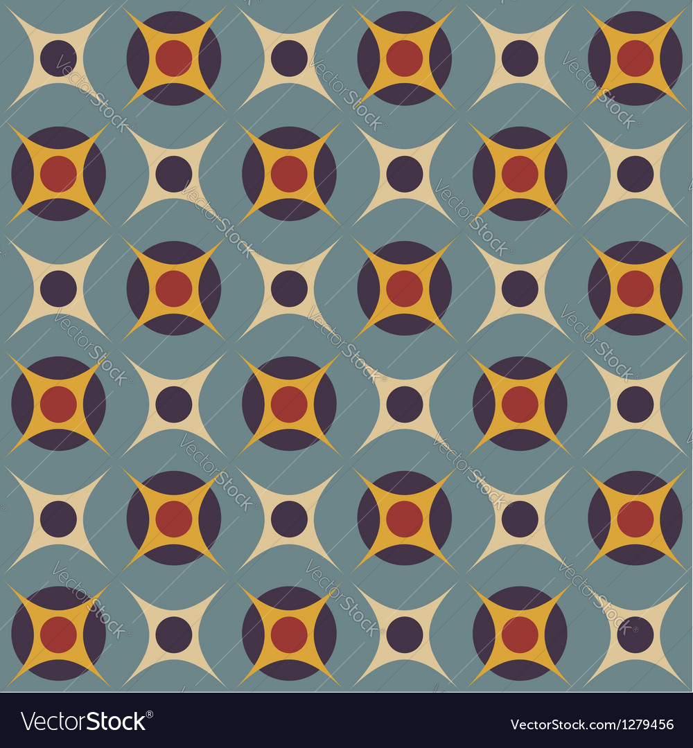 Geometrical pattern in retro colors