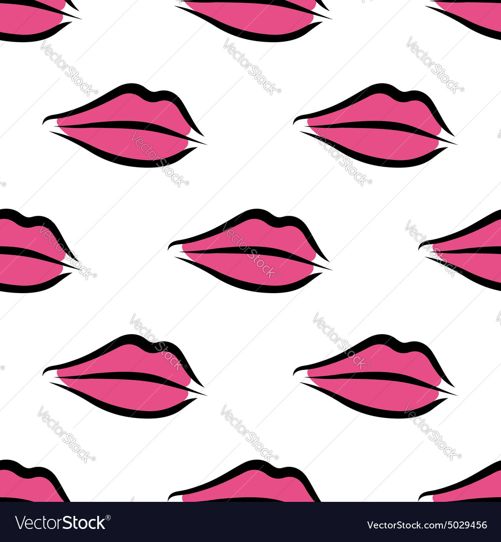 hot pink lips kiss