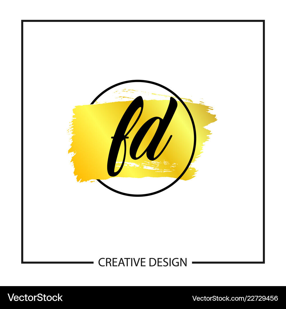 Initial letter fd logo template design Royalty Free Vector