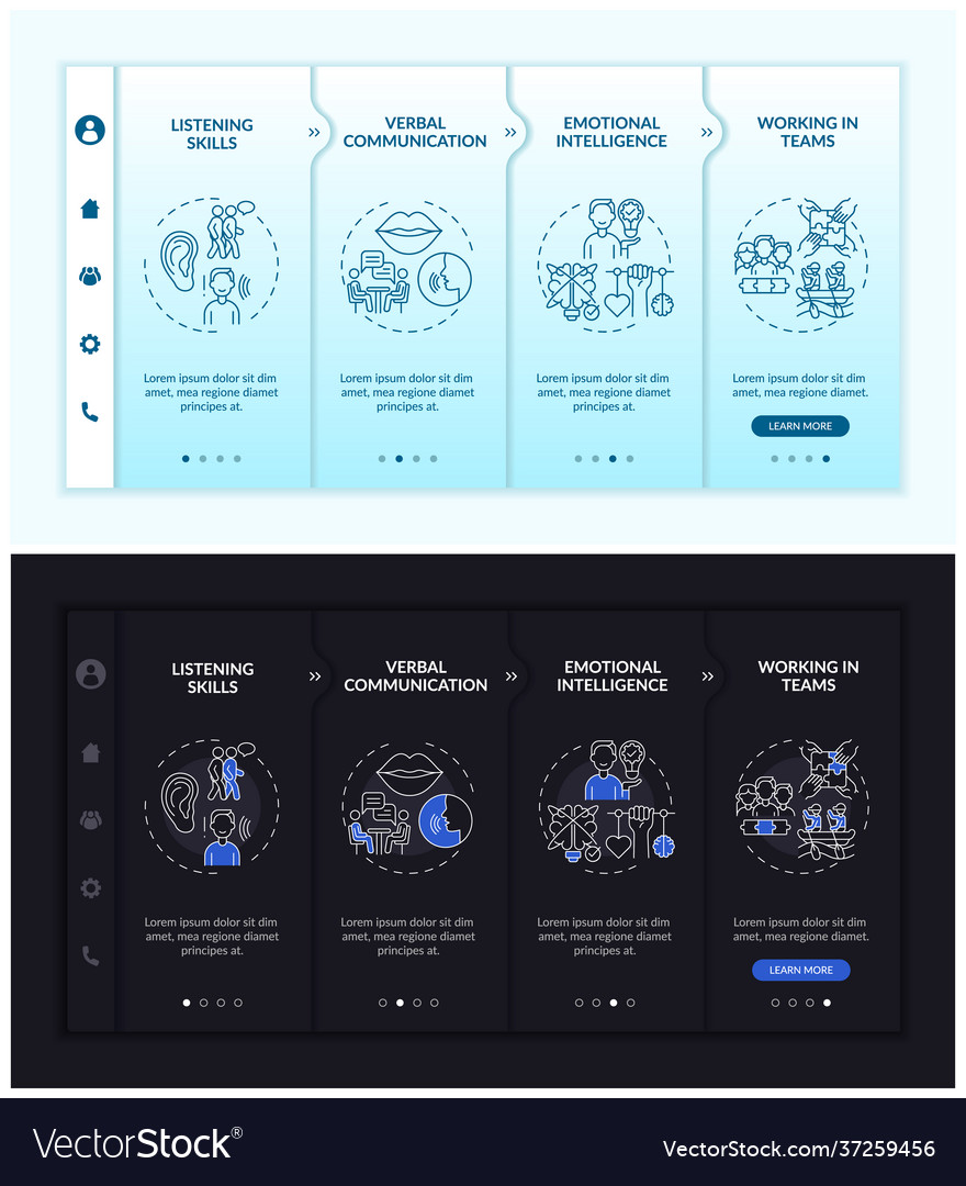 Interpersonal skill self assessment onboarding Vector Image