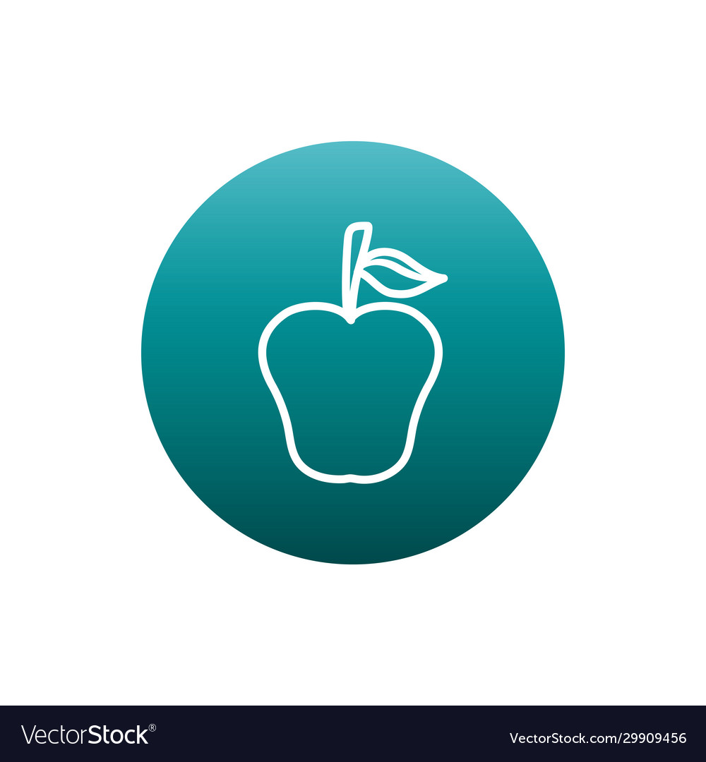 Isolated apple fruit block gradient style