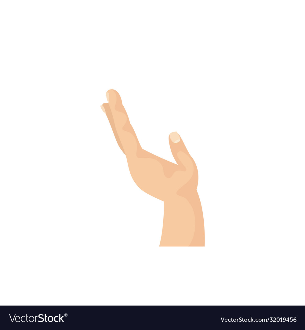 Isolated sign with open hand design