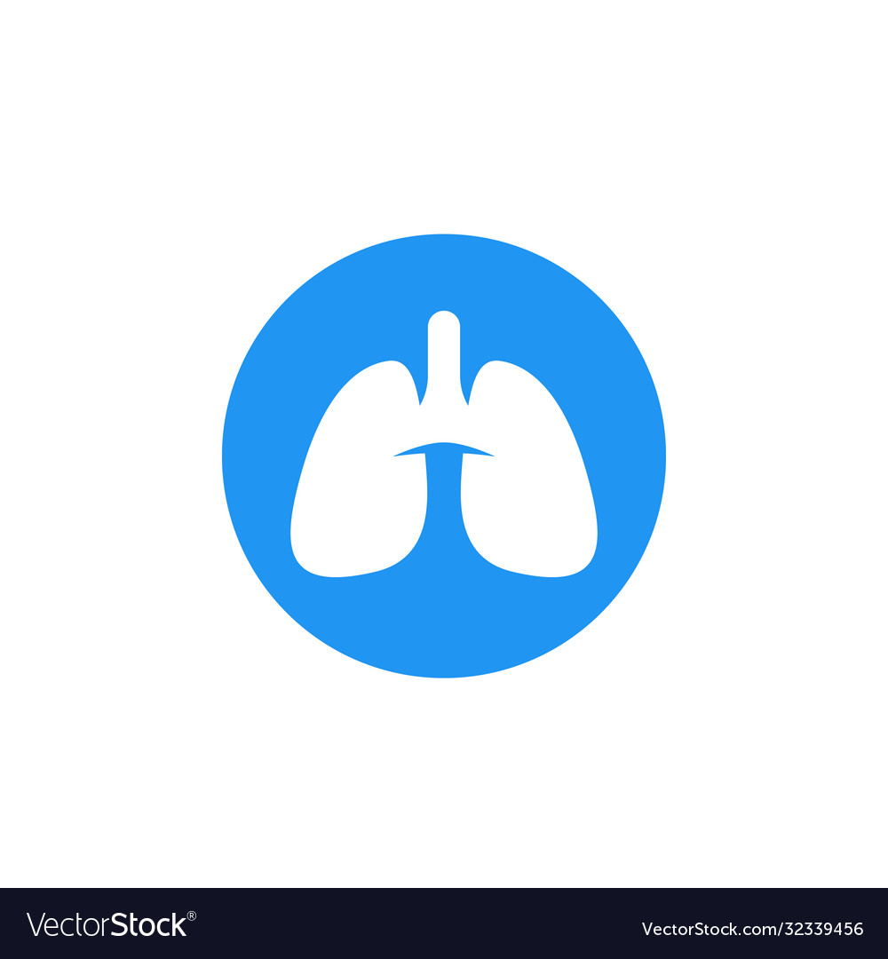 Lungs icon on white Royalty Free Vector Image - VectorStock