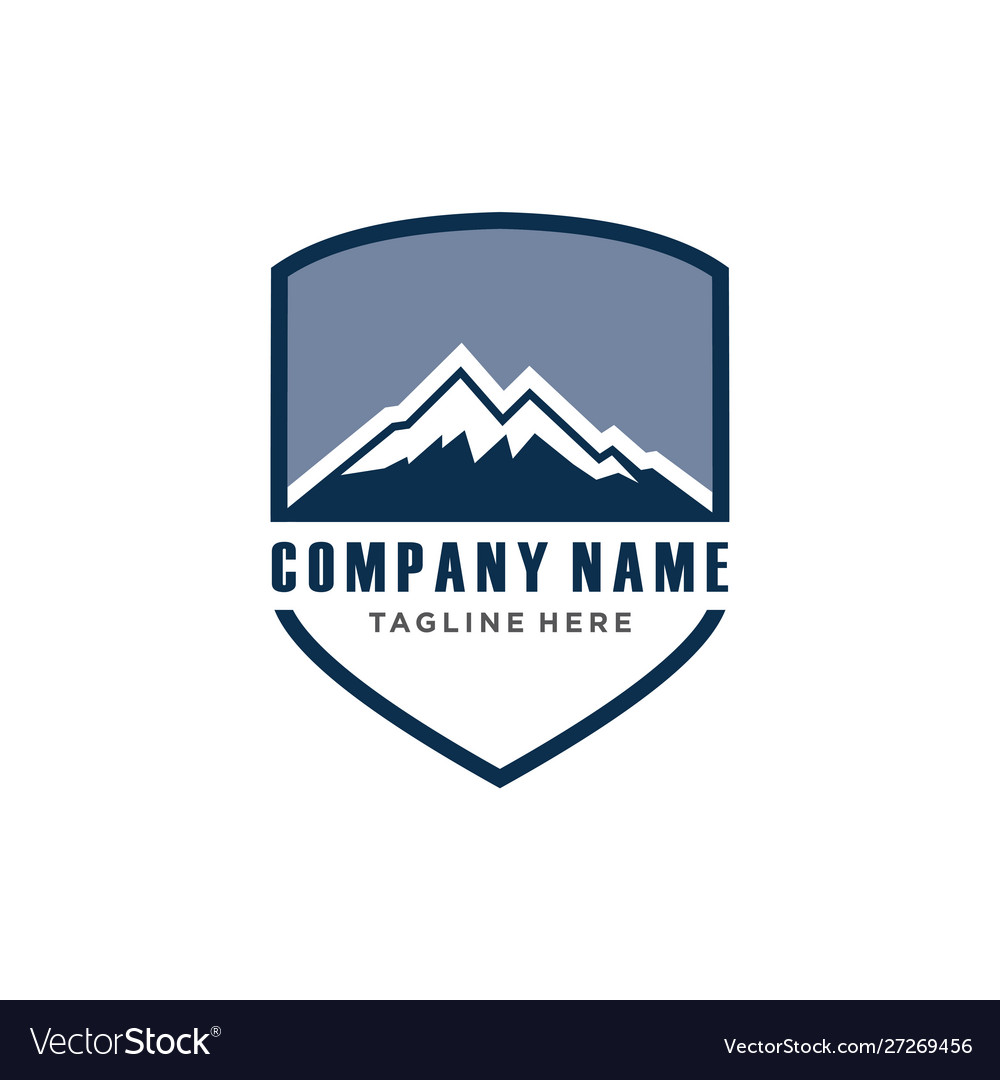 Mountains logo design template