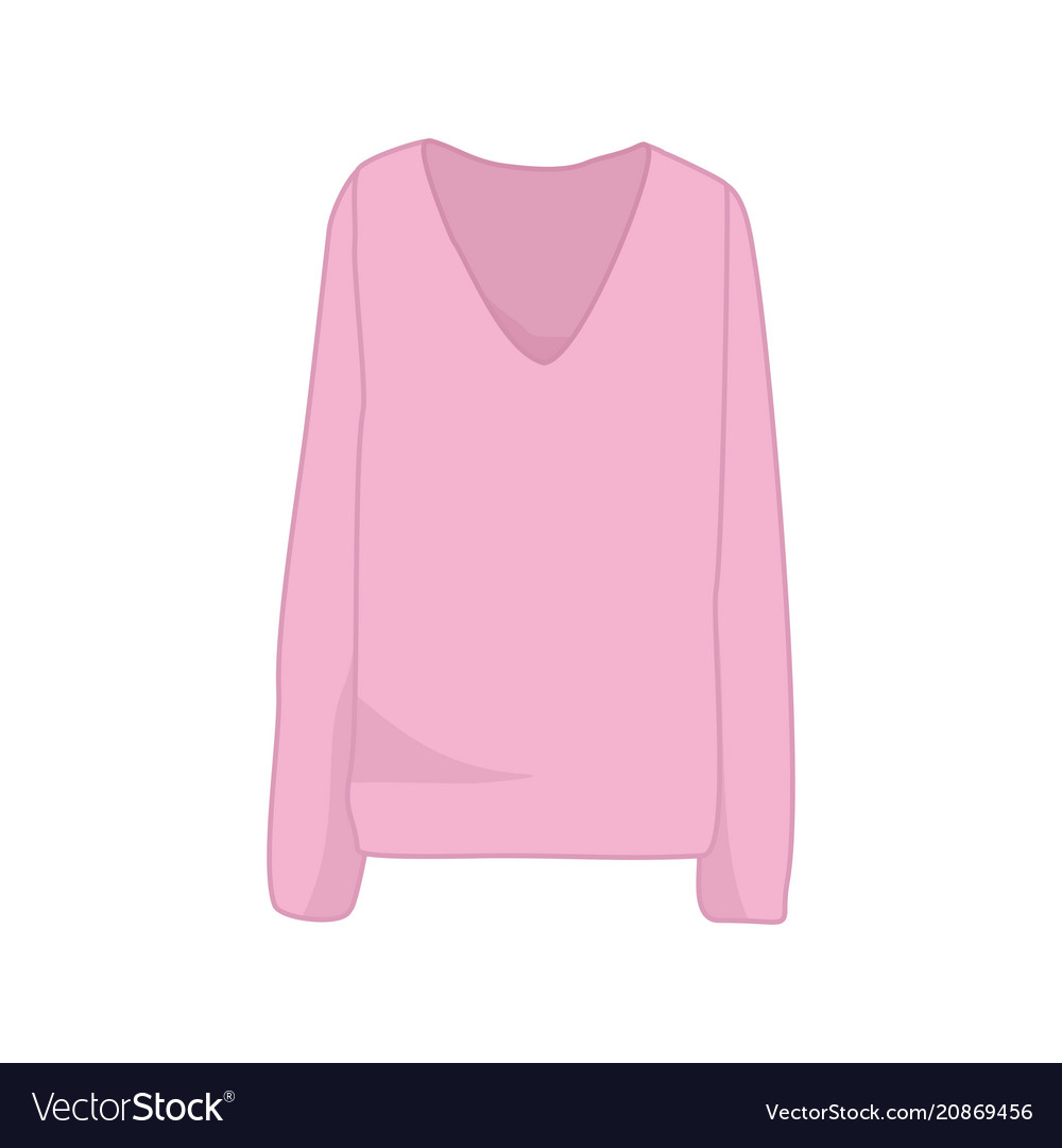 Pink long sleeve sweater fashion style item design