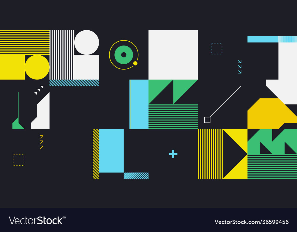 Retro future abstract pattern vector image Retro future abstract pattern