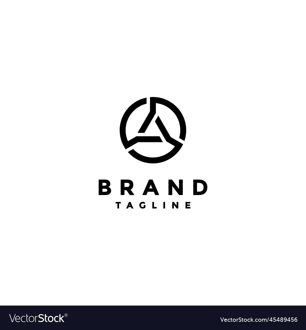 Rotating line form triangle inside circle vector image Rotating line form triangle inside circle