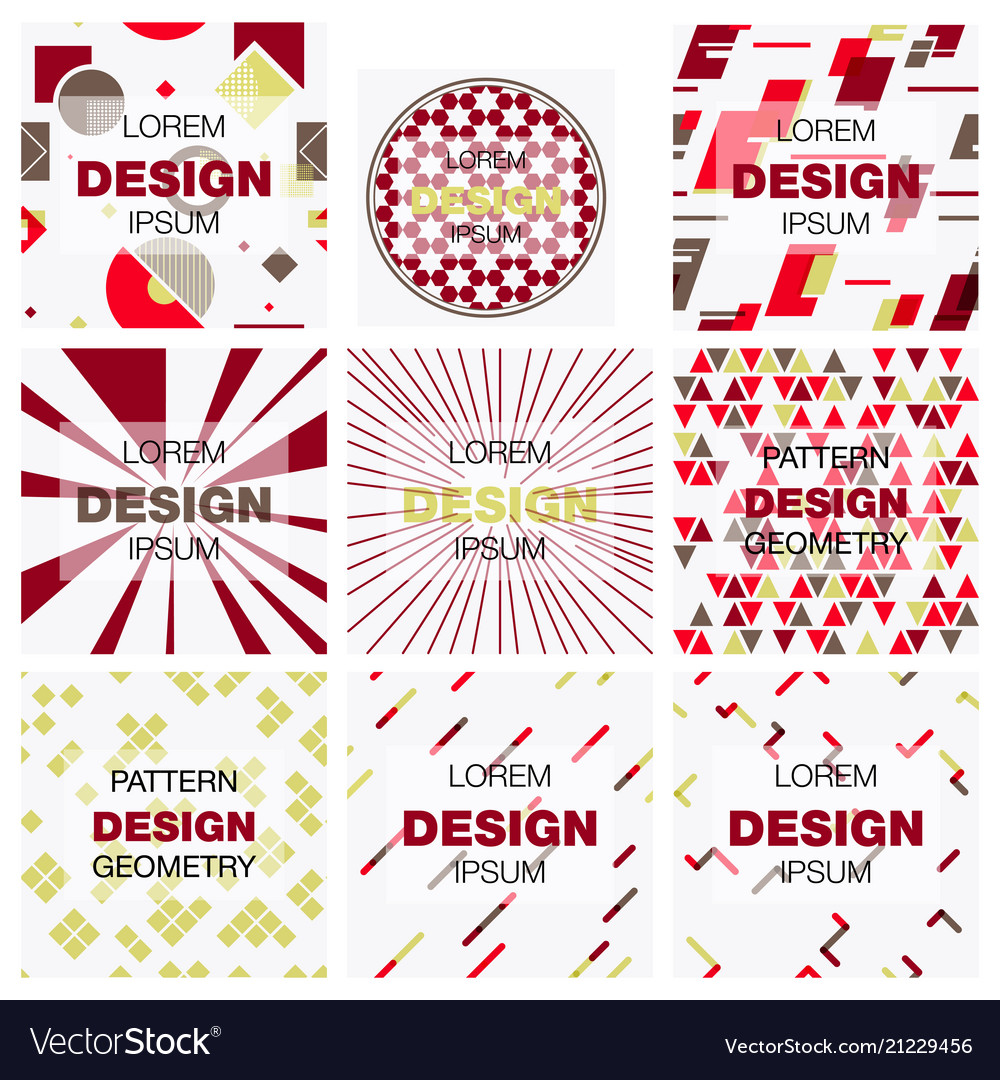 Set of abstract background texture design bright vector image Set of abstract background texture design bright