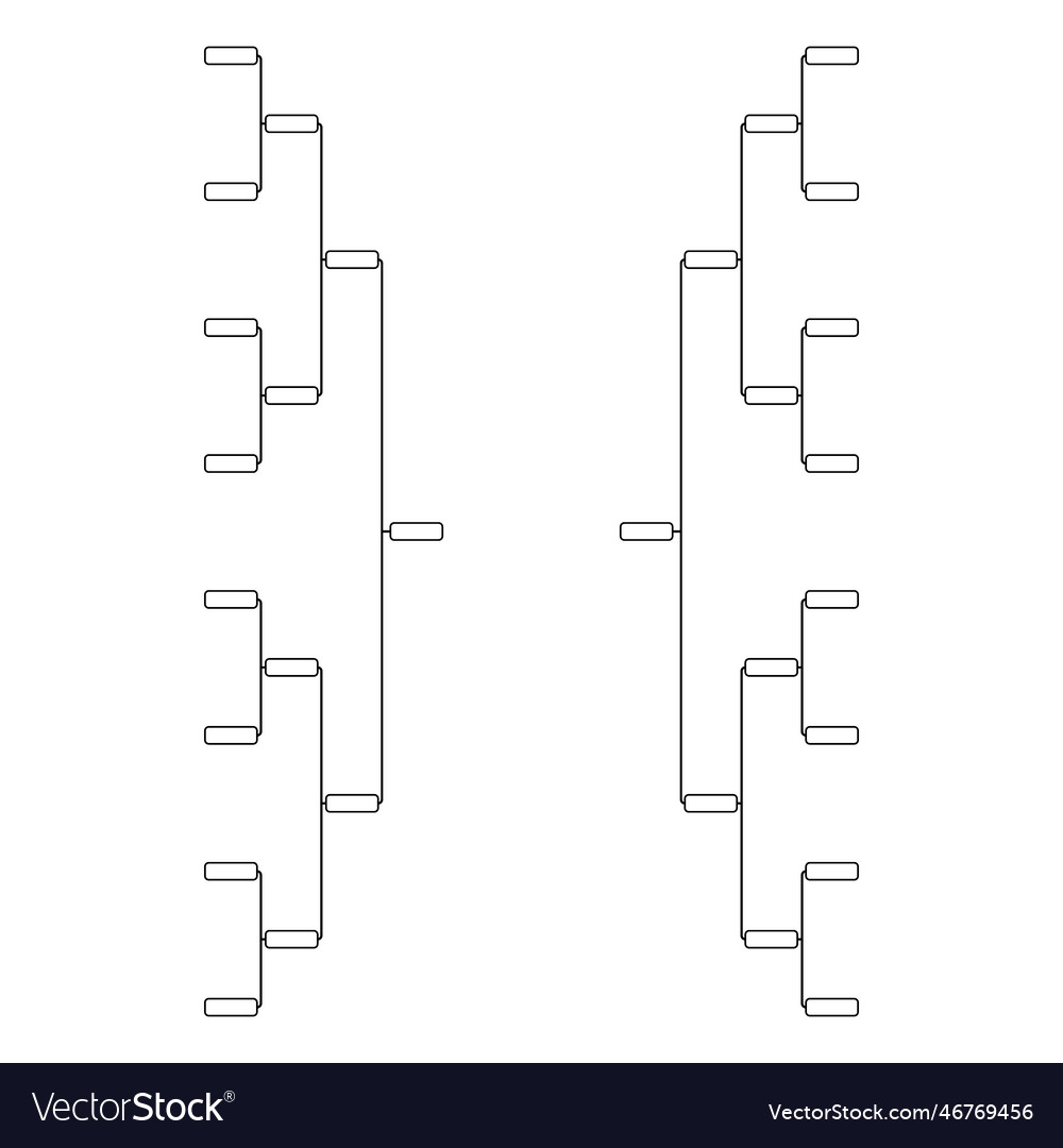 Set of bracket sport tournament blank elimination Vector Image