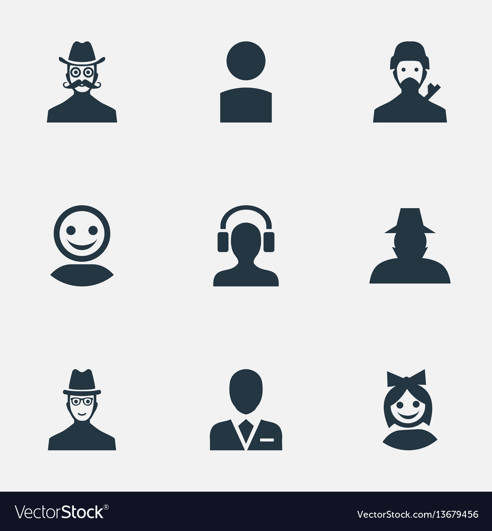 Set of simple member icons