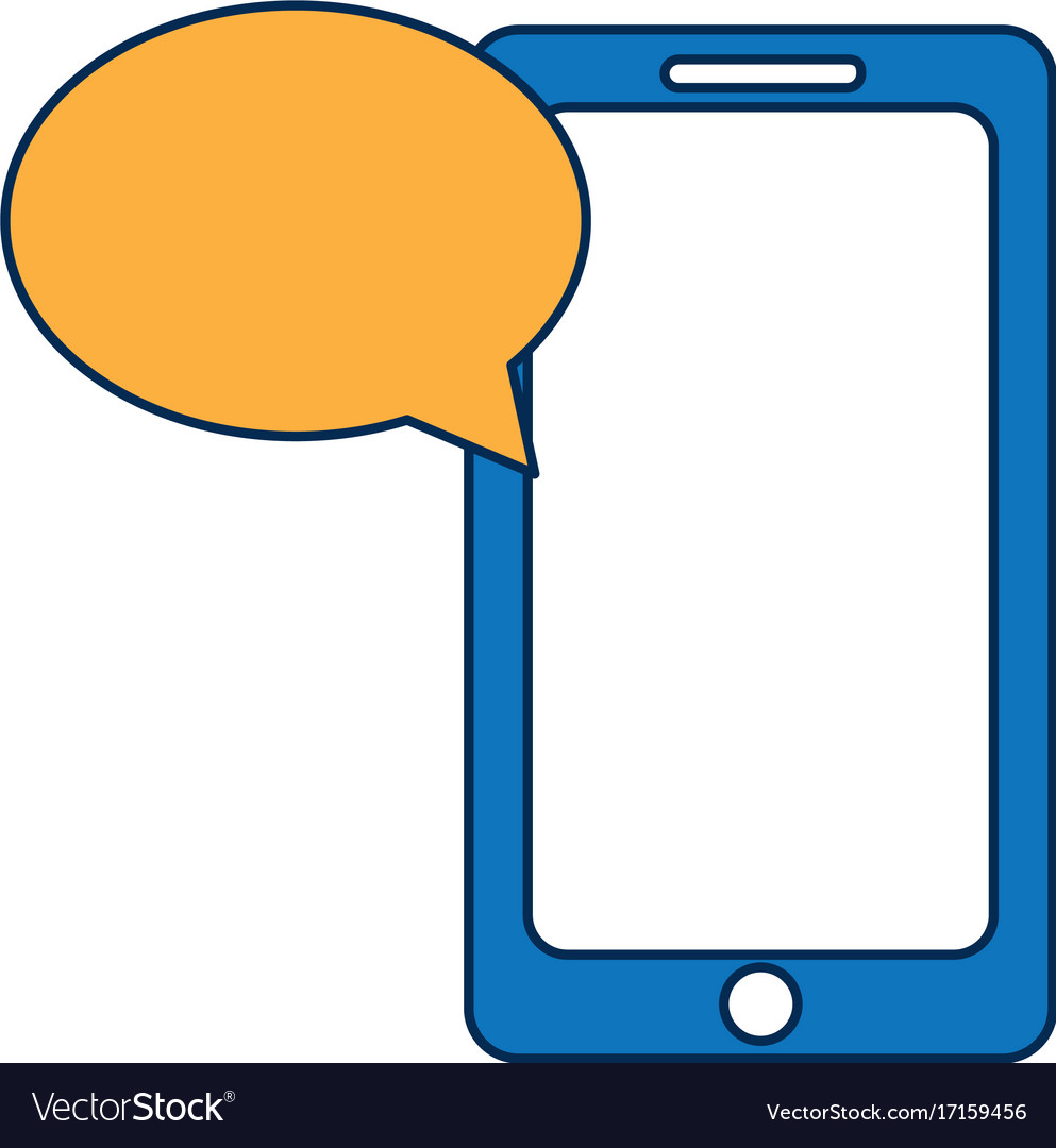 Smartphone with speech bubble icon