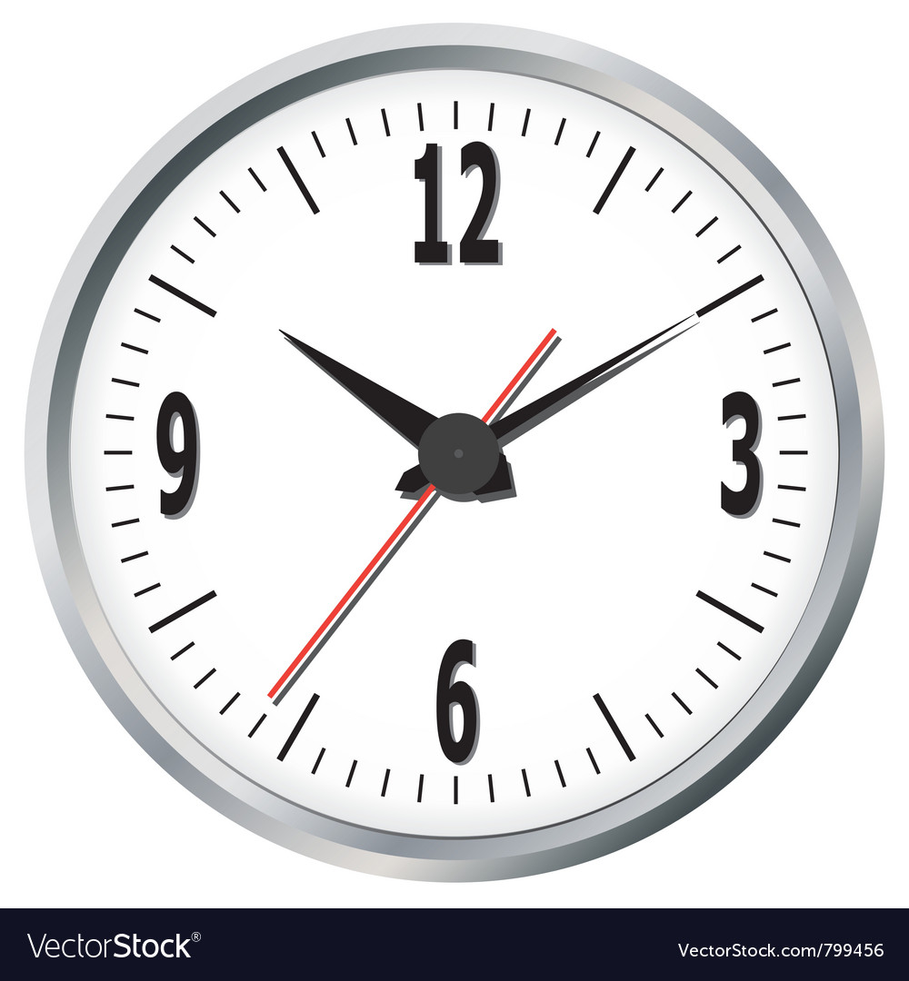 Wall clock Royalty Free Vector Image - VectorStock