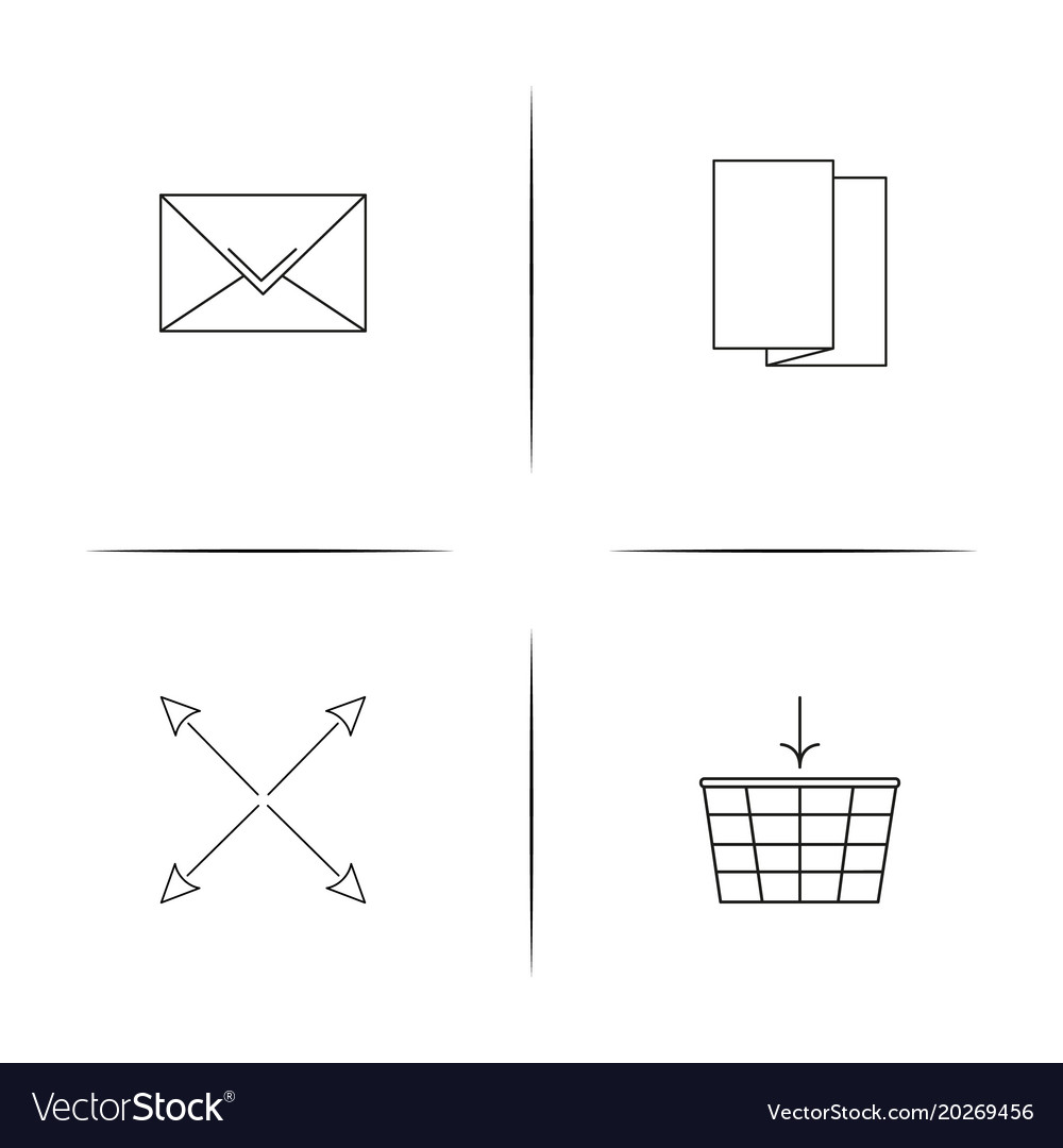 Web linear simple icon setoutline icons