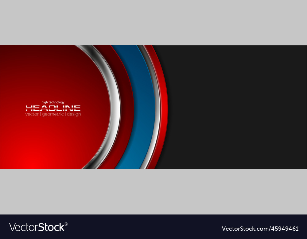 Abstract geometric tech background with metallic