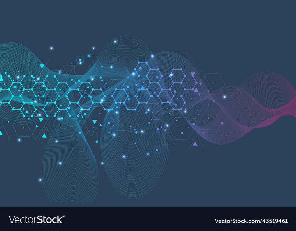 Big data visualization background modern vector image Big data visualization background modern