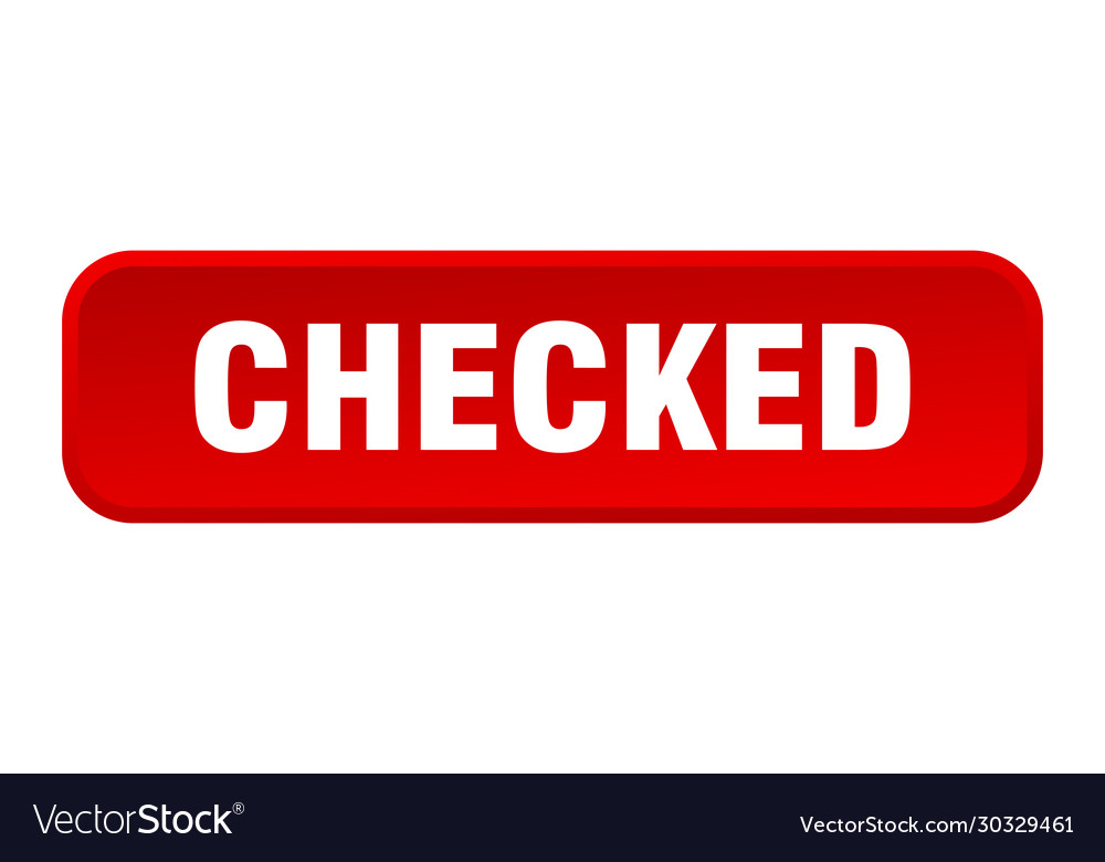 Checked button square 3d push