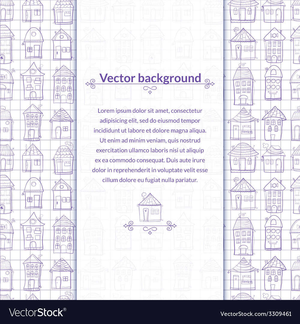 Contour houses background with pace for text
