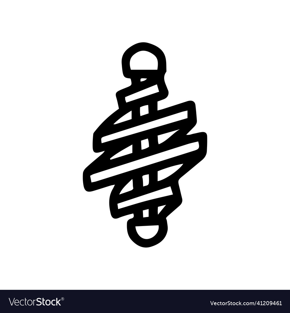 Fishing groundbait line doodle simple icon Vector Image